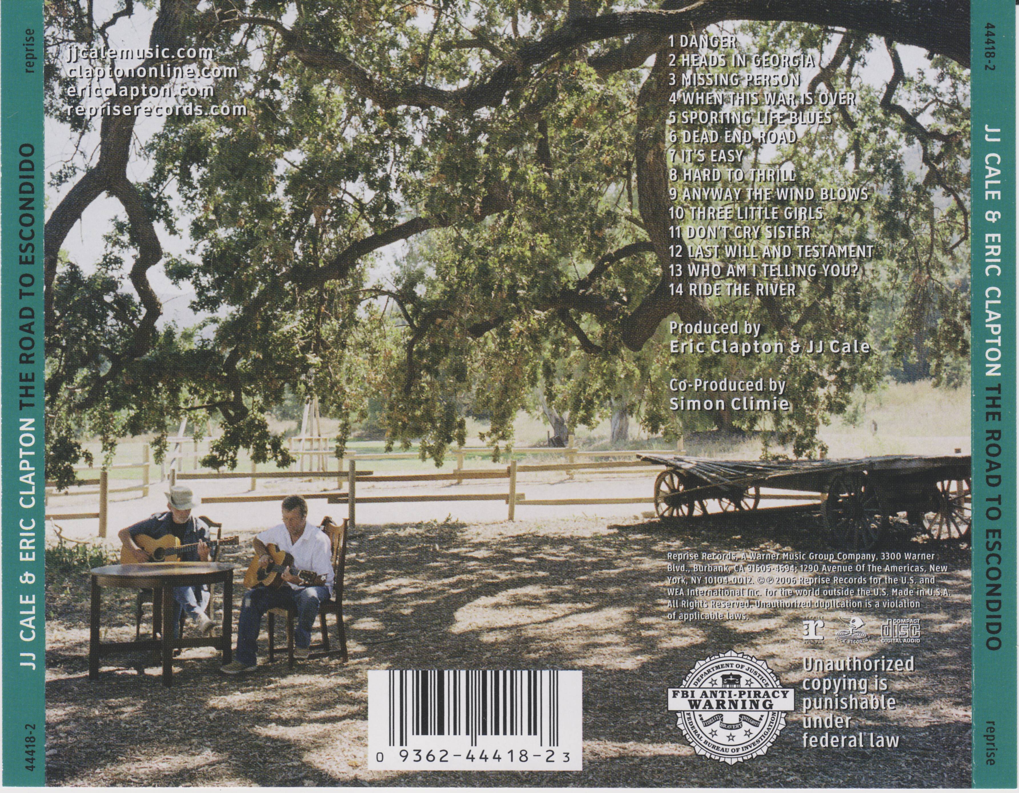 Eric Clapton The Road To Escondido : Back